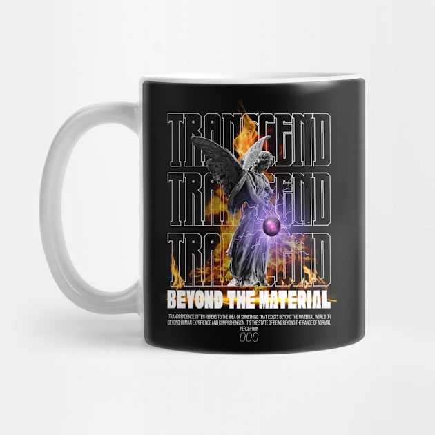 Transcend T-Shirt: Angel Statue with Crystal Ball by Designed By Marty